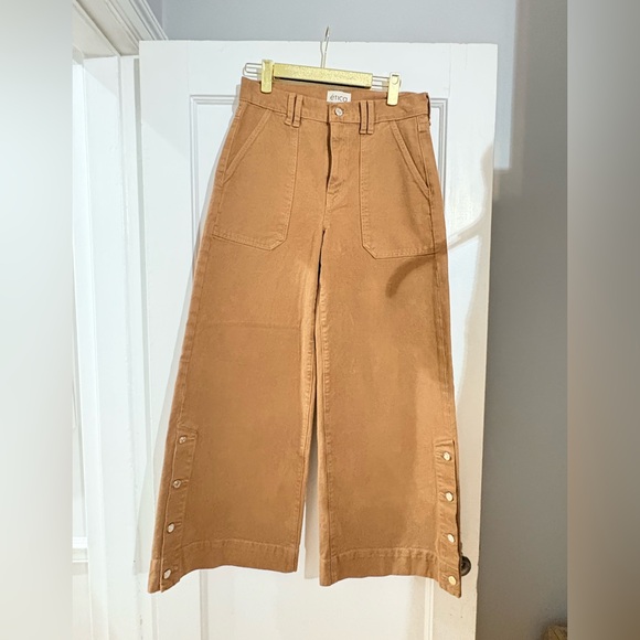 Etica Brown CAMEL Wide-Leg utility Pant sustainable fashion